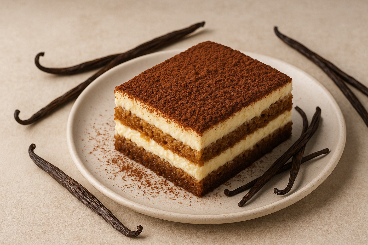 Tiramisu cu Păstăi de Vanilie Bourbon Premium din Madagascar