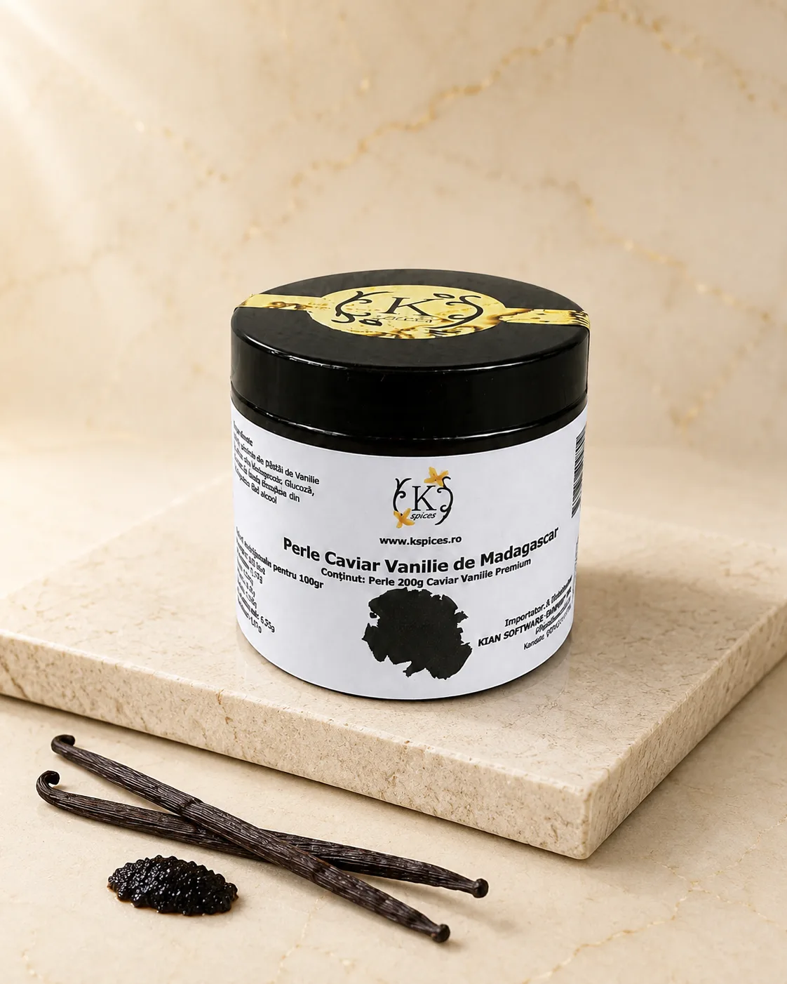 Perle Caviar Vanilie Bourbon din Madagascar 200g - Calitate Premium | Aromă Intensă Naturală – vanilie Bourbon de Madagascar calitate premium KSpices