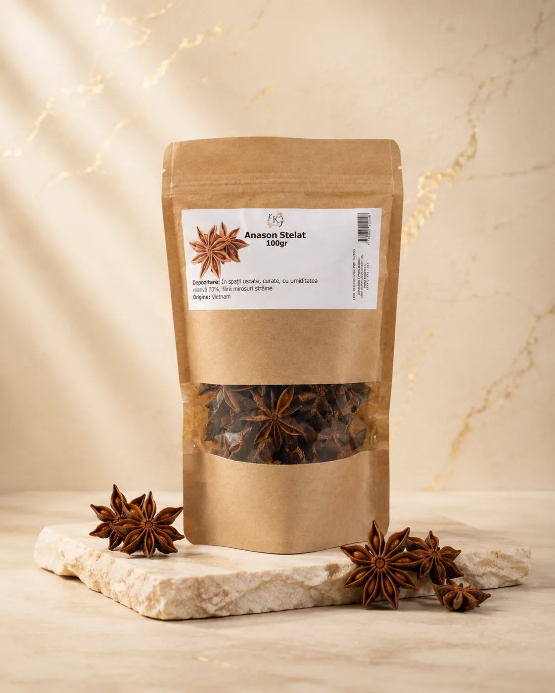 Anason Stelat - Calitate Premium din Vietnam - Punga ZipLock Kraft – vanilie Bourbon de Madagascar calitate premium KSpices